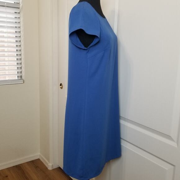 Merona-Women's Career Casual Blue A-Line Sheath Cap Sleeves Knee Length Size M - Picture 4 of 7